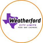 Weatherford city limits logo featuring "Flavor on 35".